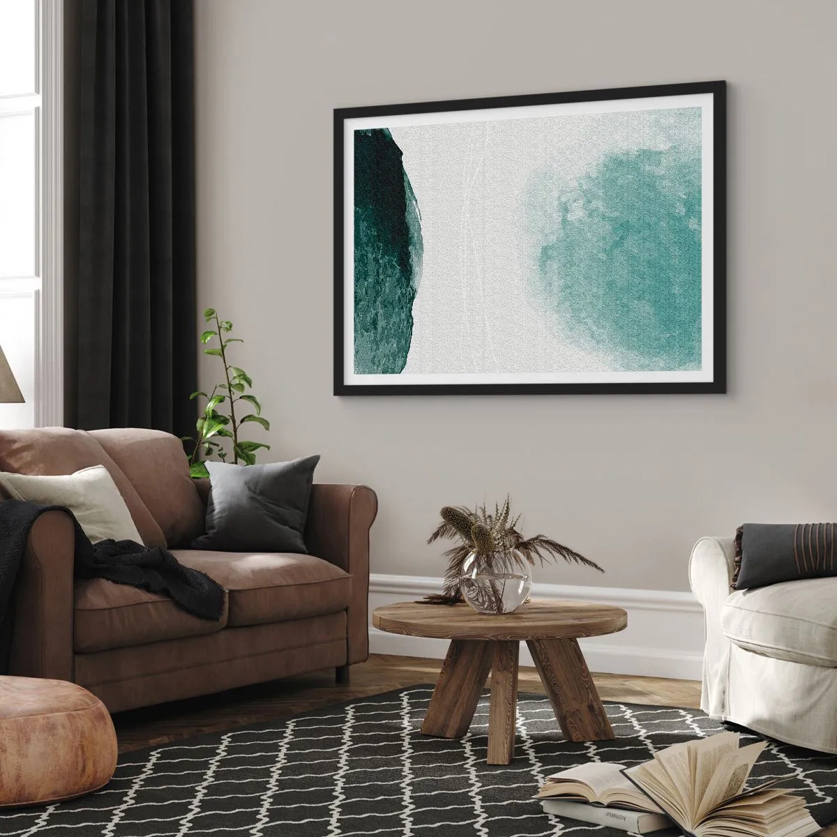 Poszter fehér keretben - Találkozás a köddel - 91x61 cm