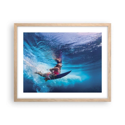 Poszter világos tölgy keretben - Az öröm mélysége - 50x40 cm