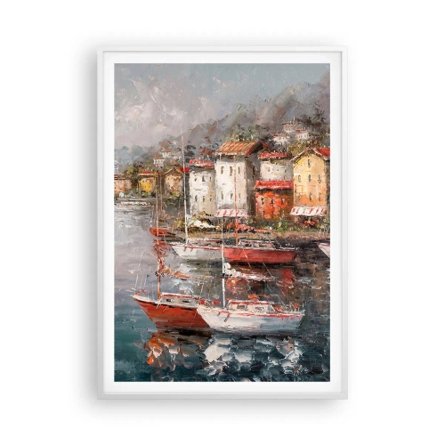 Poszter fekete keretben - Romantikus kikötő - 70x100 cm