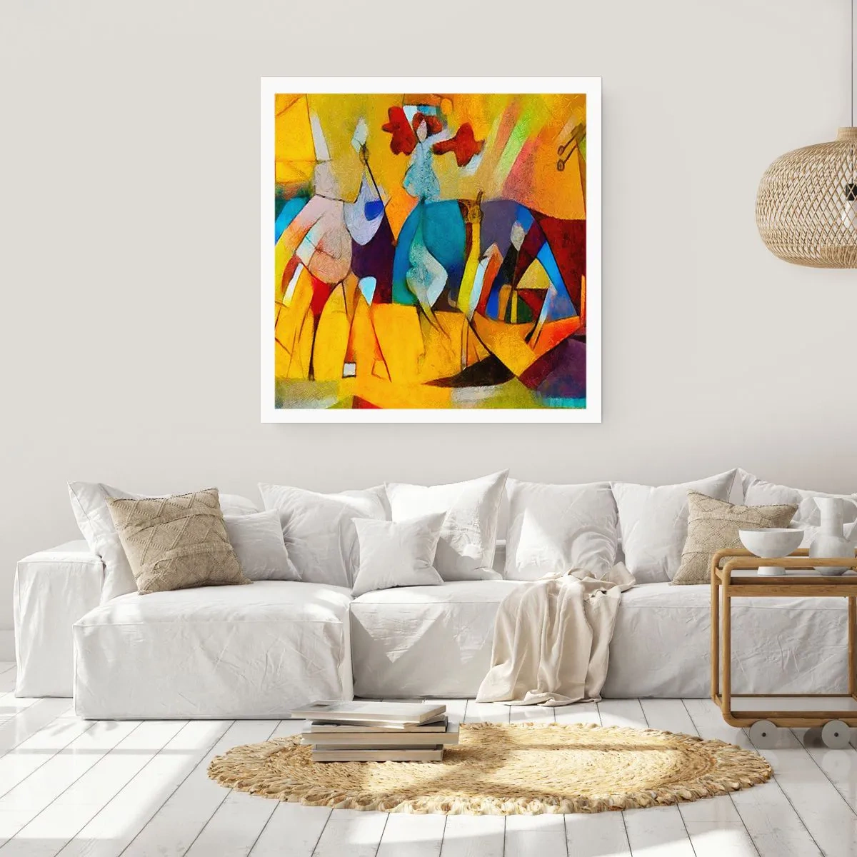 Poszter - Nap - élet - boldogság - 40x40 cm