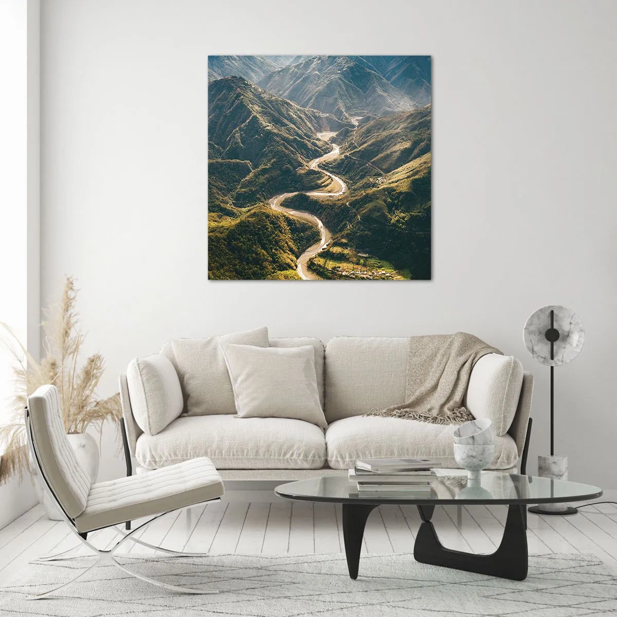 Üveg kép - A hegyek szívéből - 50x50 cm