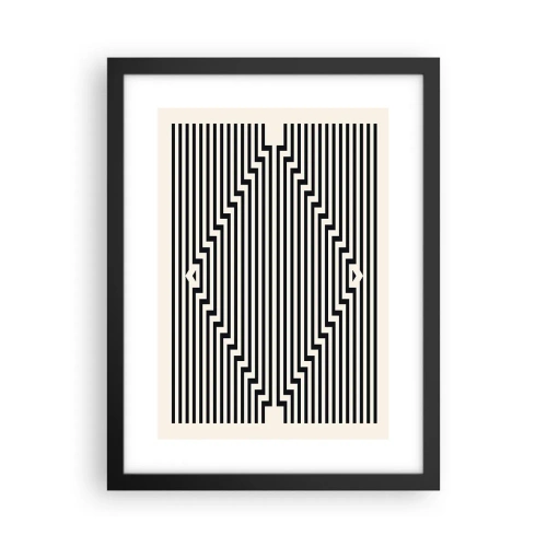 Poszter fehér keretben - Geometrikus illúzió - 30x40 cm