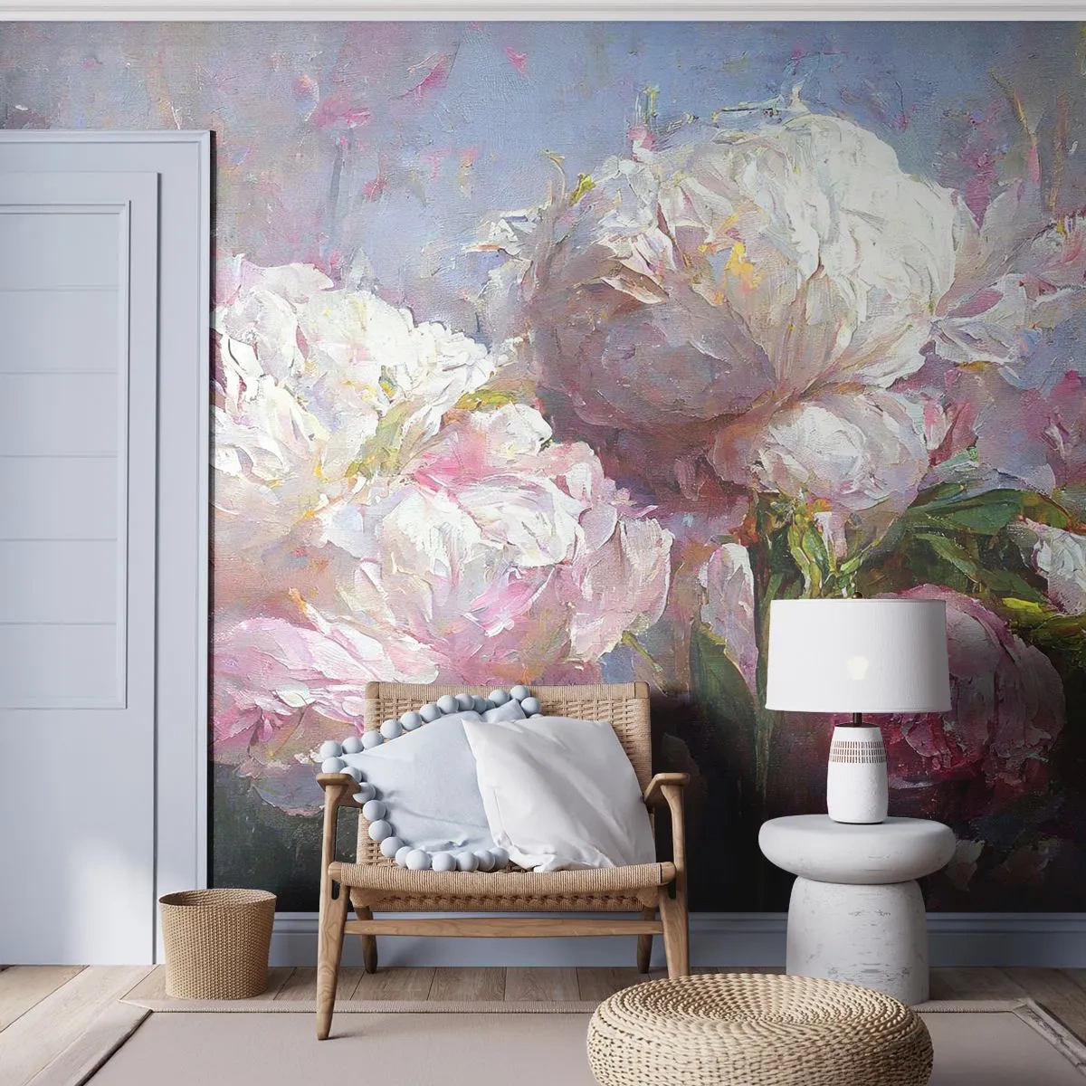 Fotótapéta Premium Canvas - Egy csokor, mely csordultig van élettel - Virágok, Pünkösdi rózsa, Klasszicizmus - 250x175 cm