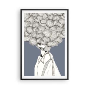 Poszter fehér keretben - Fejjel a fellegekben - 61x91 cm