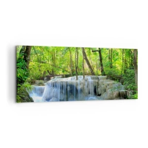 Vászonkép - Türkizbe és zöldbe merülni - 120x50 cm