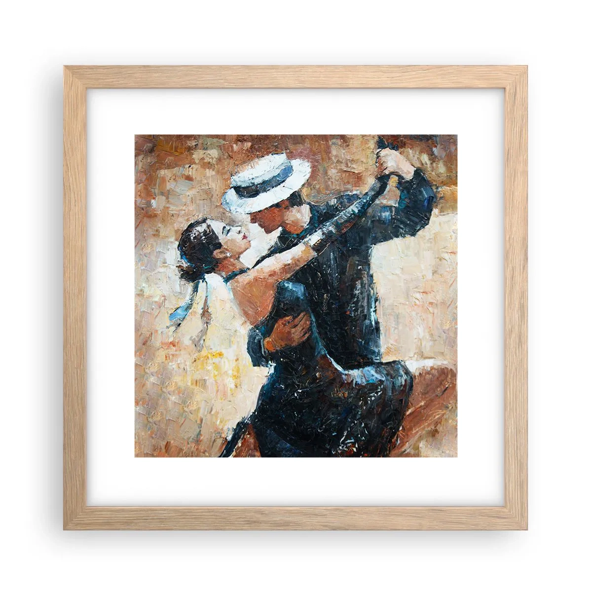 Poszter világos tölgy keretben - A la Rudolf Valentino - 30x30 cm