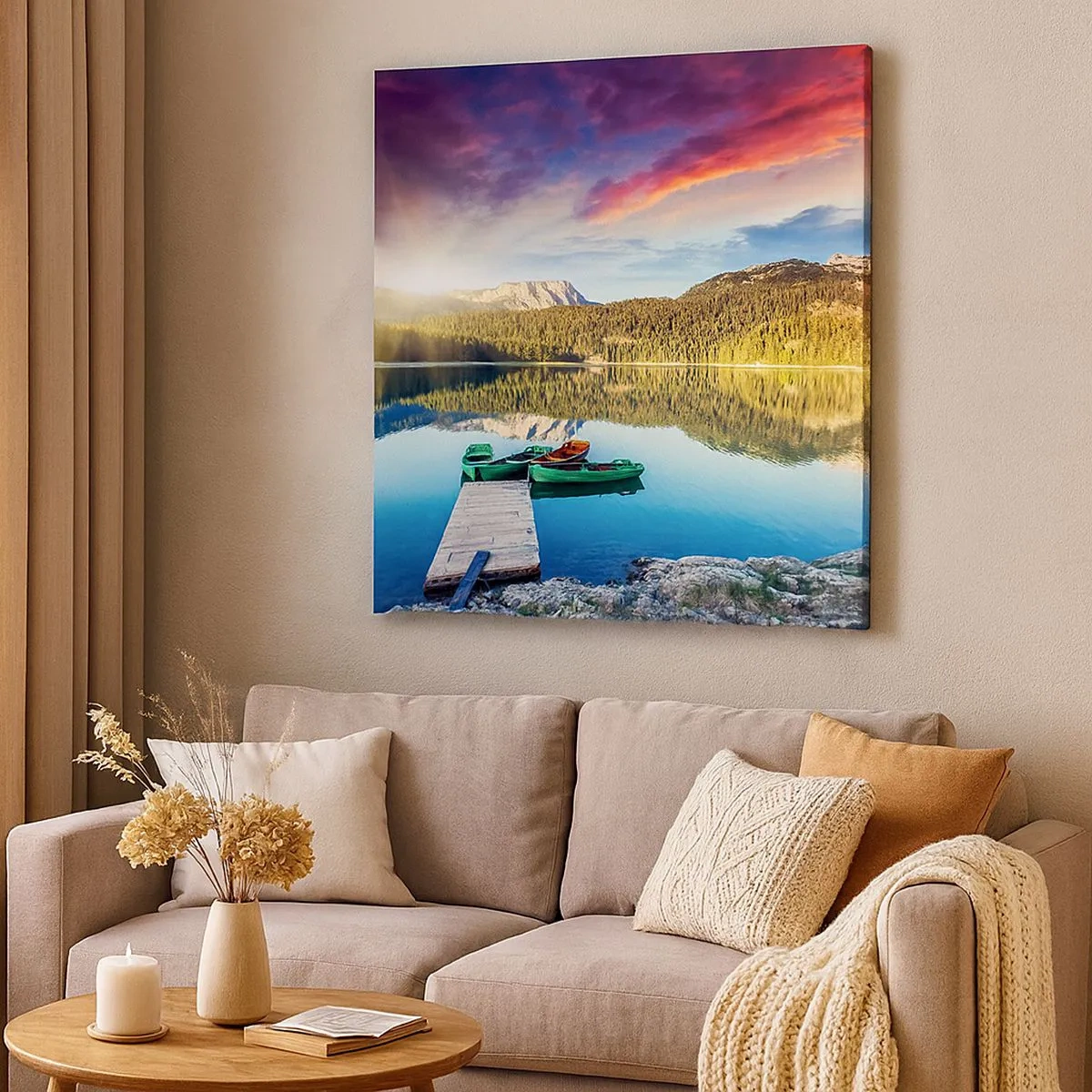 Vászonkép - A tükörsima víz felett - 30x30 cm