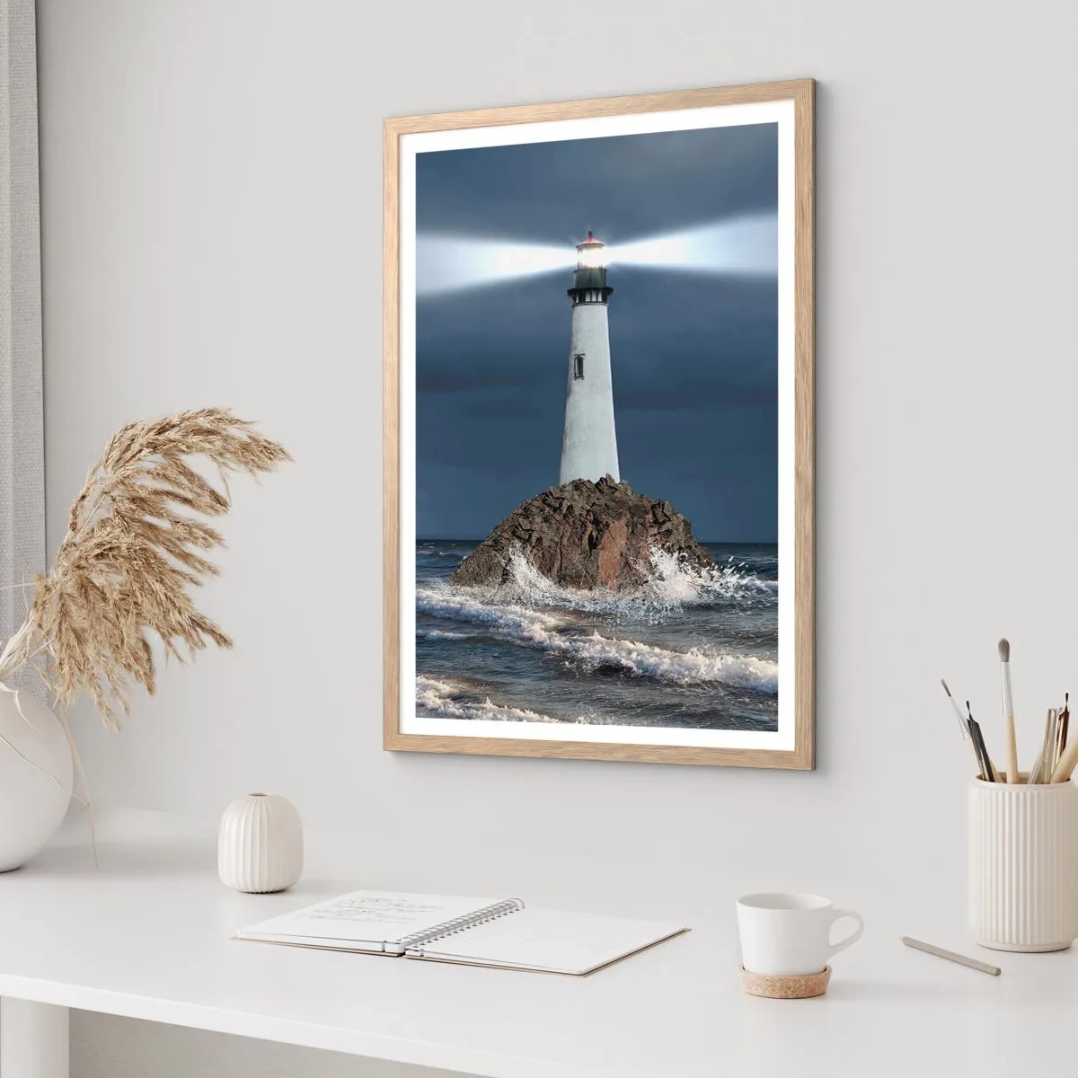 Poszter világos tölgy keretben - Ide…ide…itt! - 40x50 cm