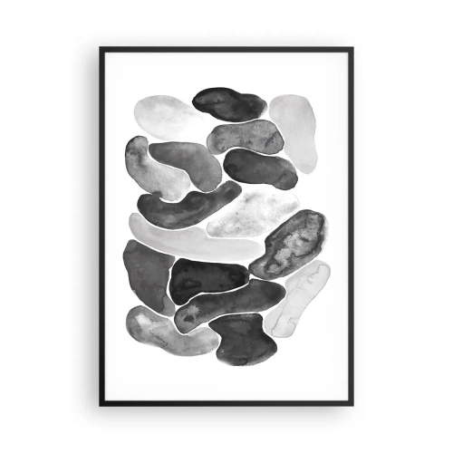 Poszter fehér keretben - Köves absztrakció - 70x100 cm