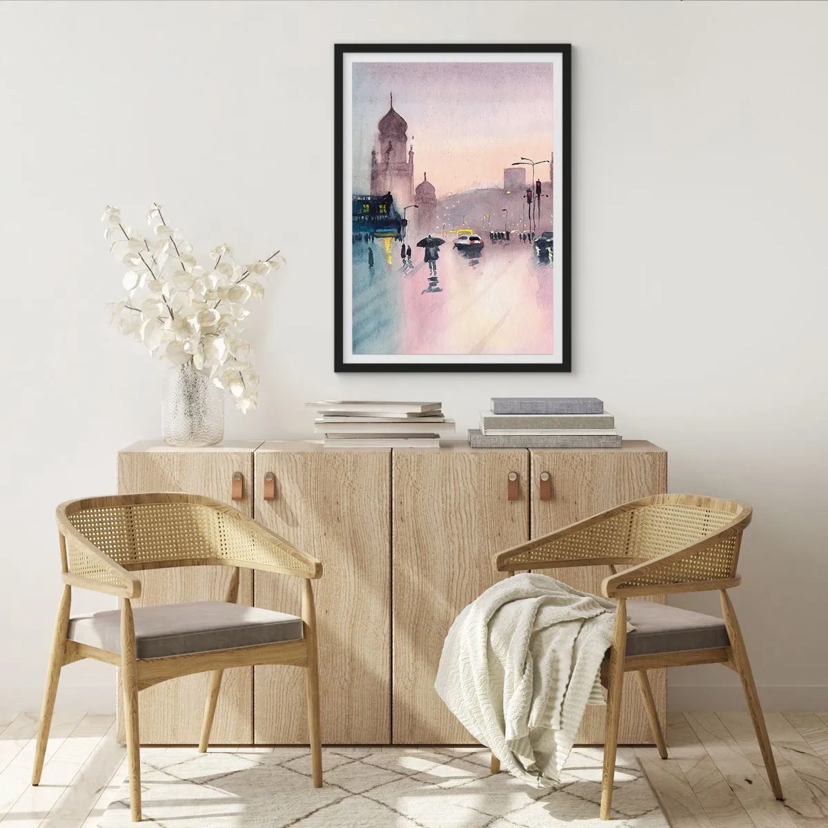 Poszter fehér keretben - Az esős ködben - 61x91 cm