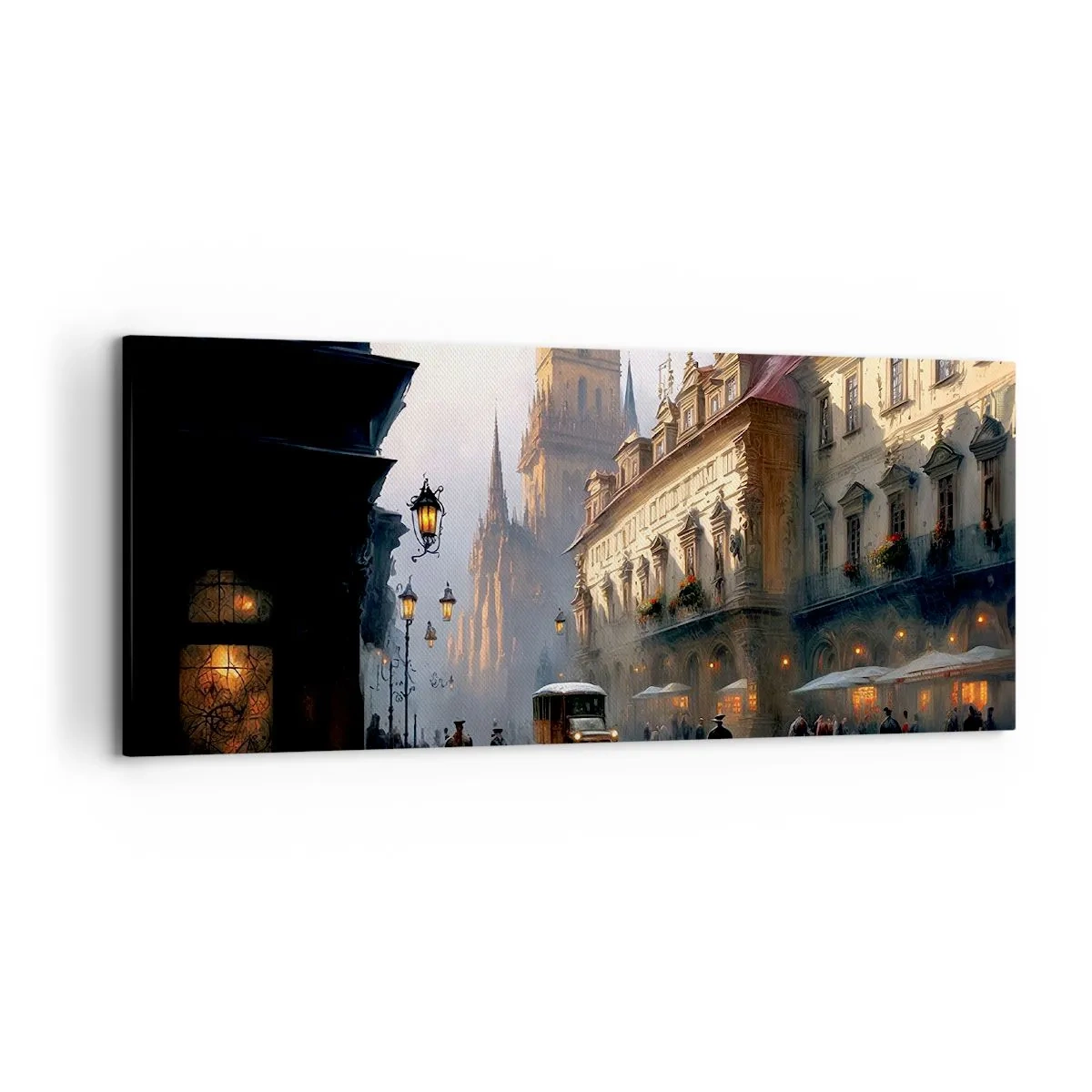 Vászonkép - Egy prágai este varázsa - 120x50 cm