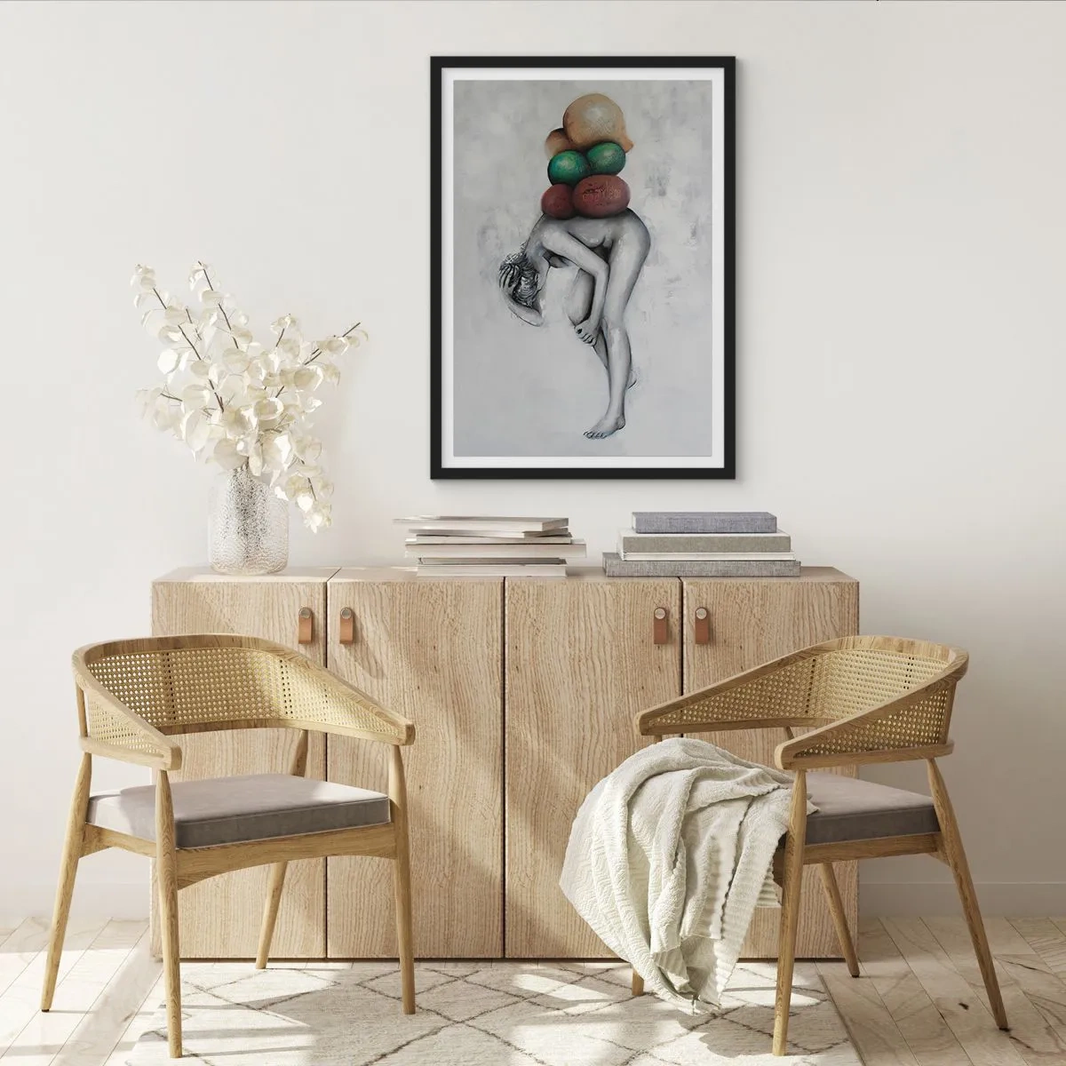 Poszter fehér keretben - Az élet nehézségei - 61x91 cm