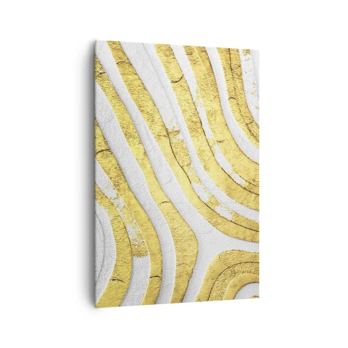 Vászonkép - Kompozíció fehér és arany színben - 70x100 cm