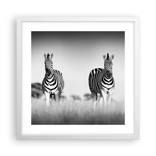 Poszter fekete keretben - A világ mégis fekete-fehér - 40x40 cm