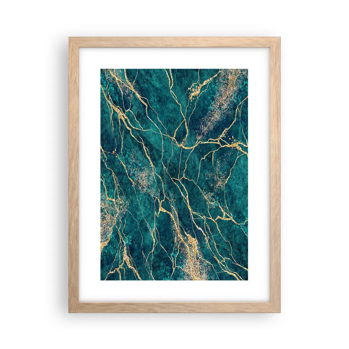 Poszter világos tölgy keretben - Aranybánya - 30x40 cm