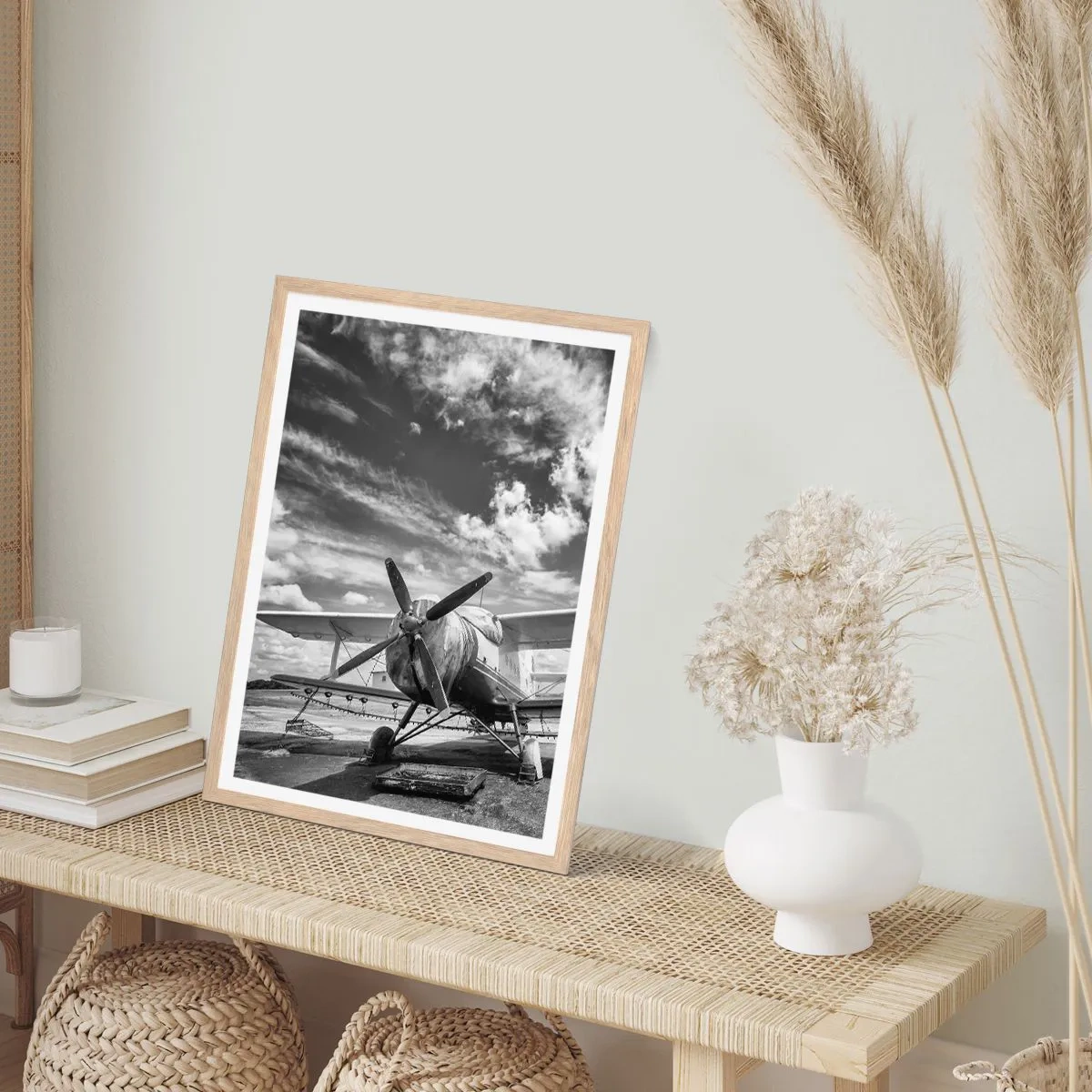 Poszter világos tölgy keretben - Alig várom! - 40x50 cm