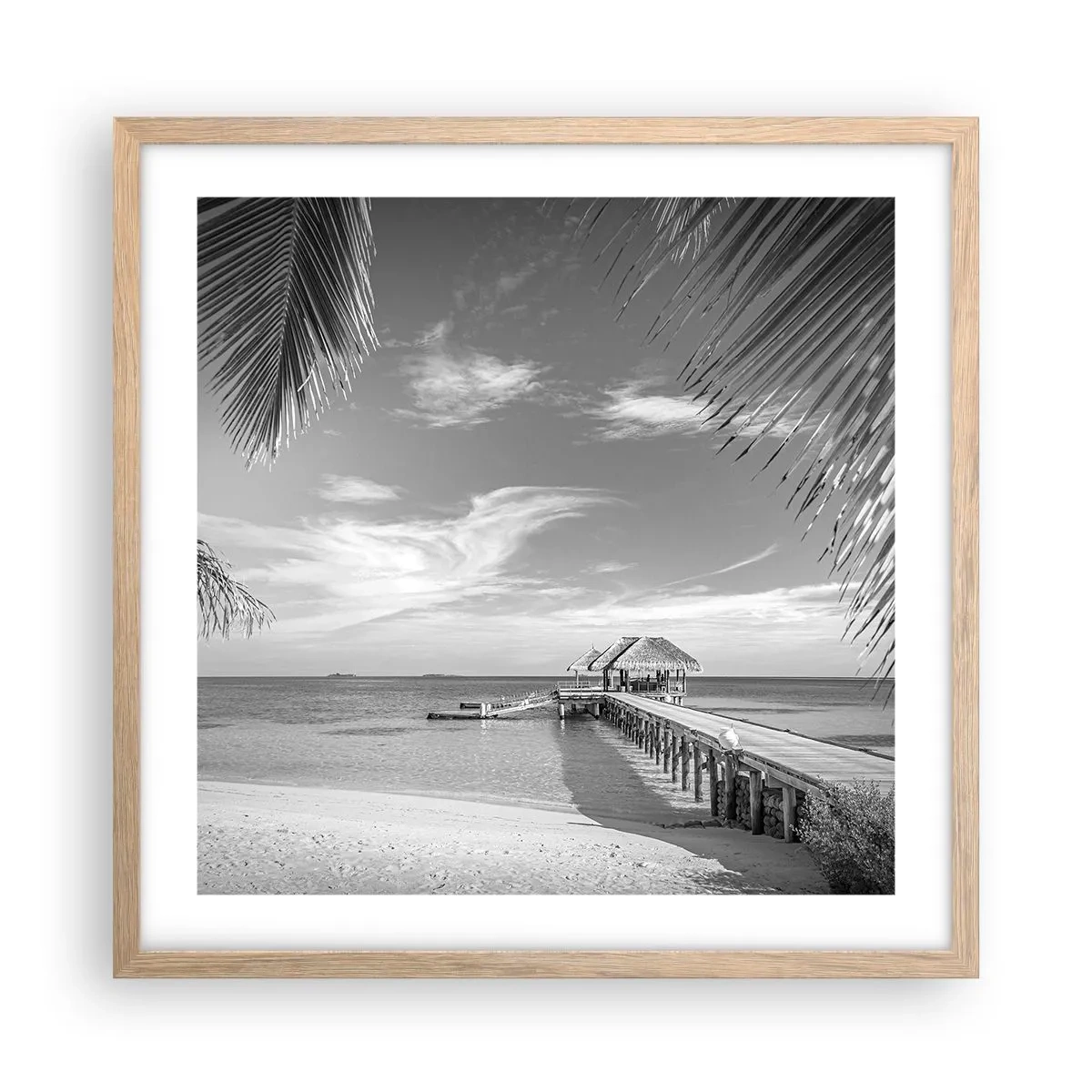 Poszter világos tölgy keretben - Emlék vagy álom? - 50x50 cm