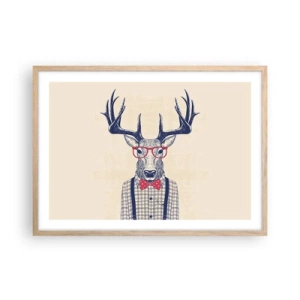 Poszter világos tölgy keretben - Mókás extravagancia - 70x50 cm