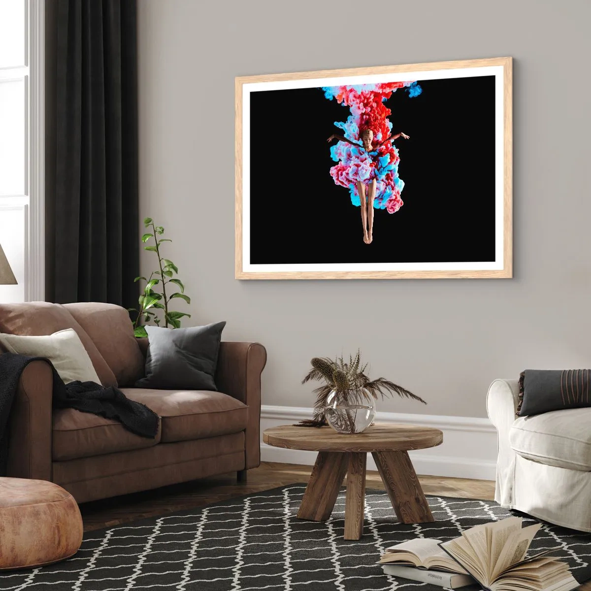 Poszter világos tölgy keretben - Teljes virágzásban - 100x70 cm