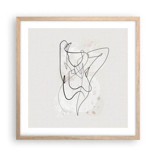 Poszter világos tölgy keretben - A csábítás művészete - 50x50 cm