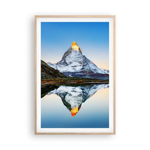 Poszter világos tölgy keretben - Két világ - 61x91 cm