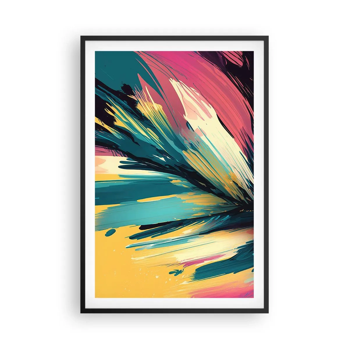 Poszter fehér keretben - Kompozíció - az öröm robbanása - 61x91 cm