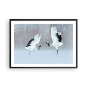 Poszter fehér keretben - Tánc a ködben - 70x50 cm