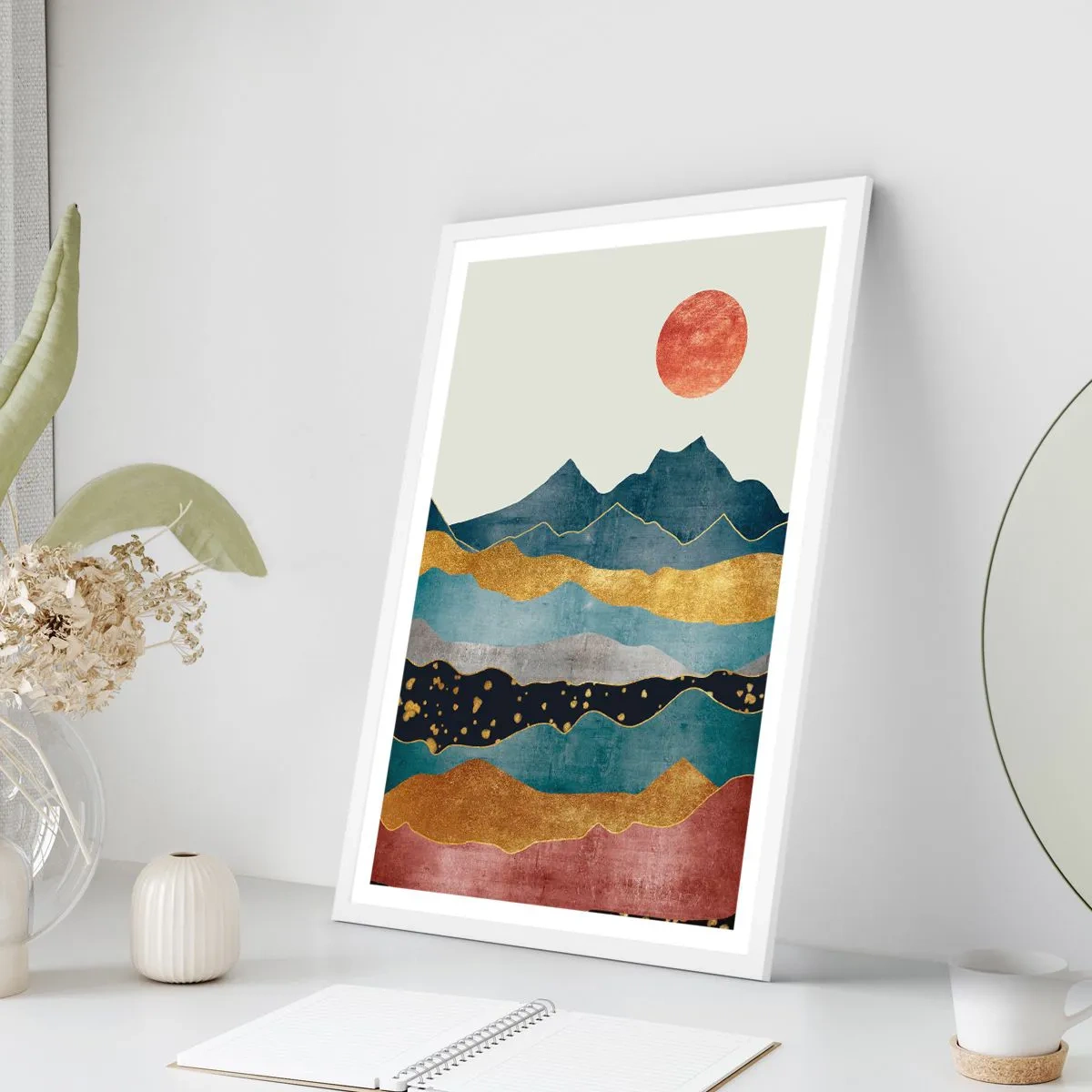 Poszter fekete keretben - A világ keresztmetszete - 30x40 cm