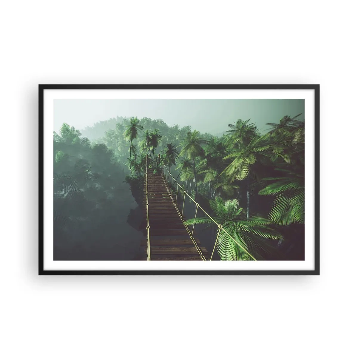 Poszter fehér keretben - A zöldellő hullámok felett - 91x61 cm