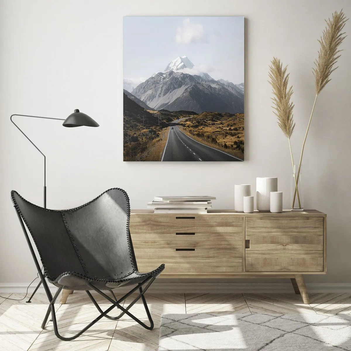 Üveg kép - Út a hegyek szívébe - 50x70 cm