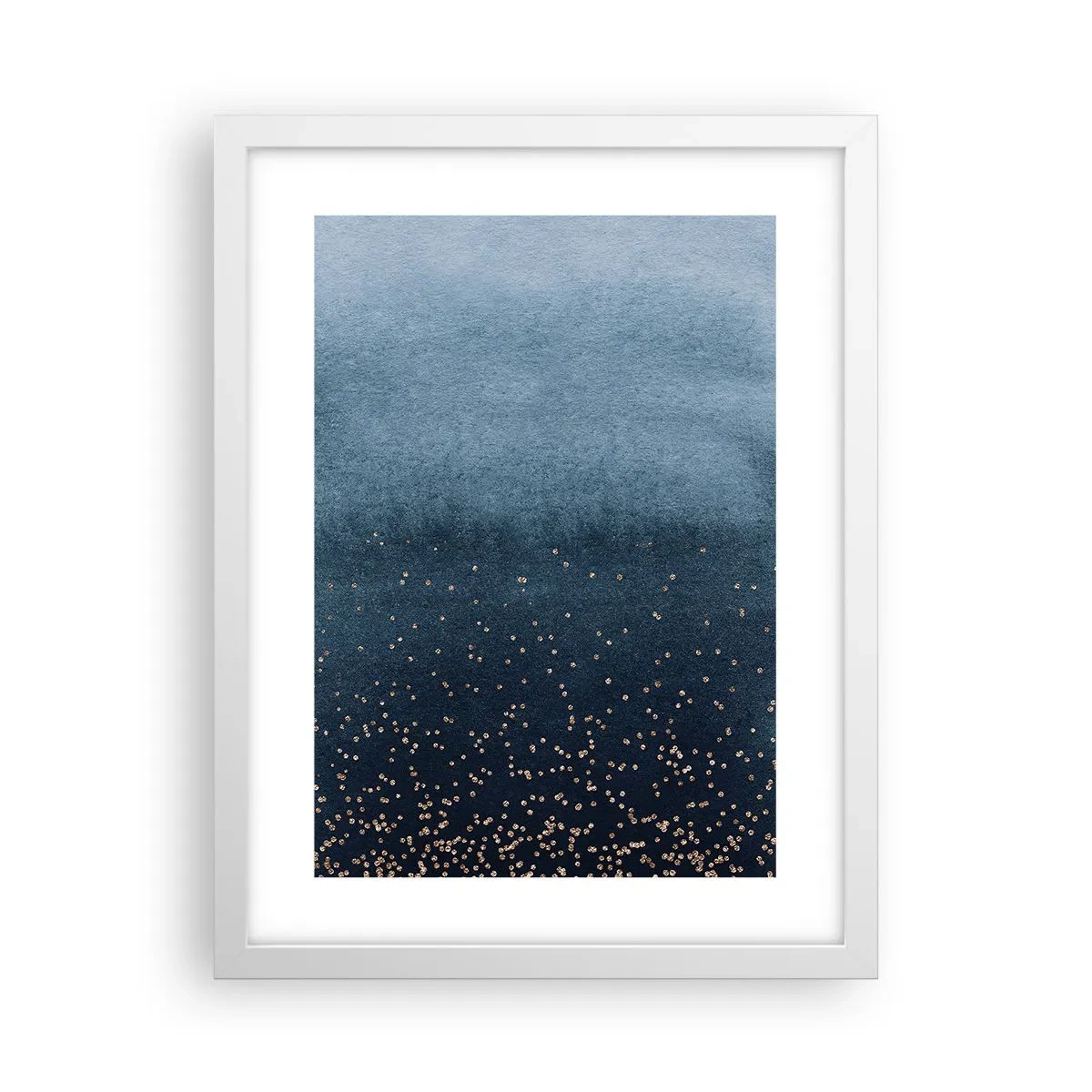 Poszter fekete keretben - Kompozíció - kék fázisok - 30x40 cm