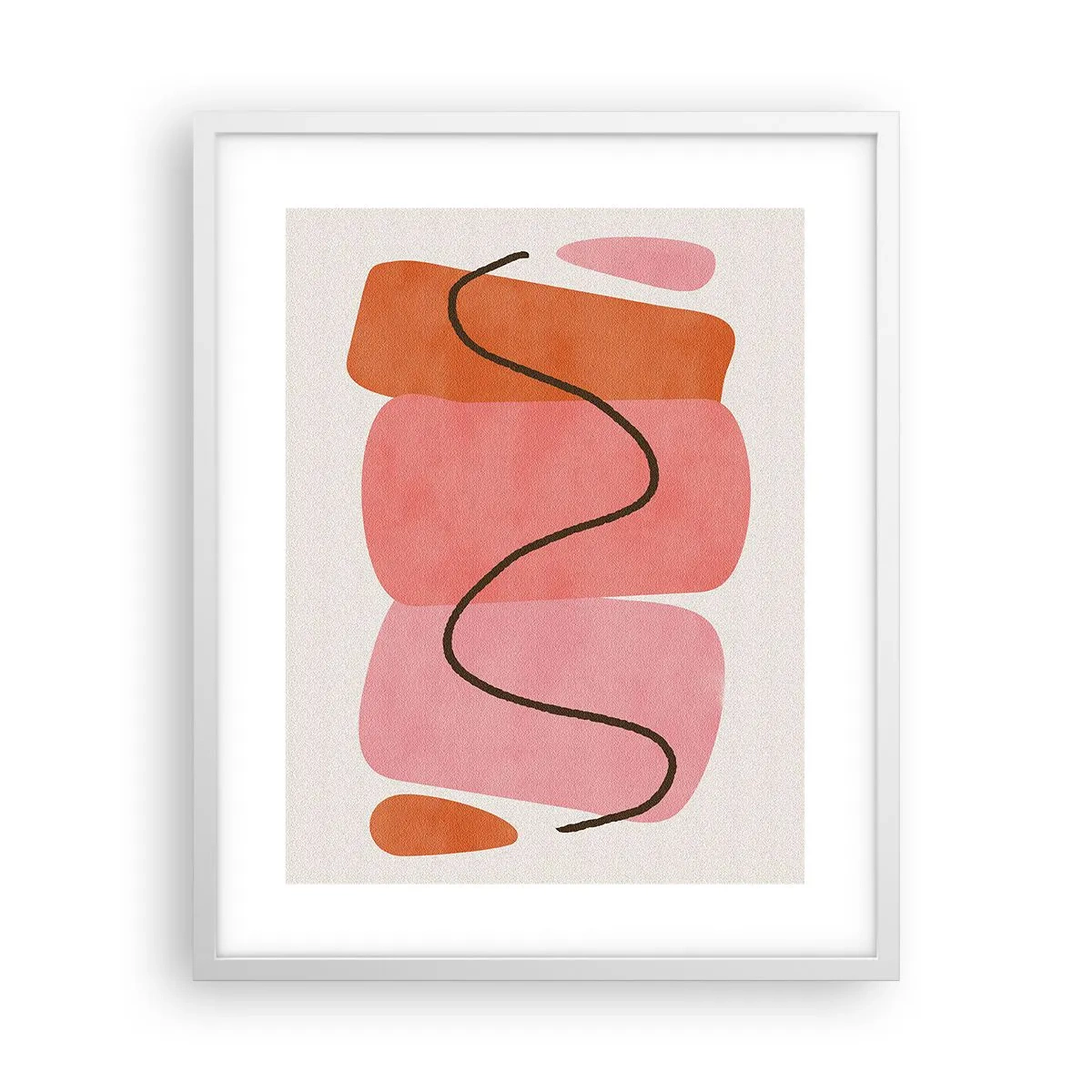 Poszter fekete keretben - Formák szelíd mozgása - 40x50 cm