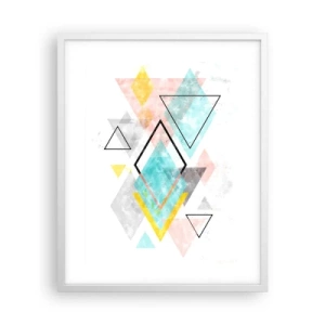 Poszter fekete keretben - Geometriai játék - 40x50 cm