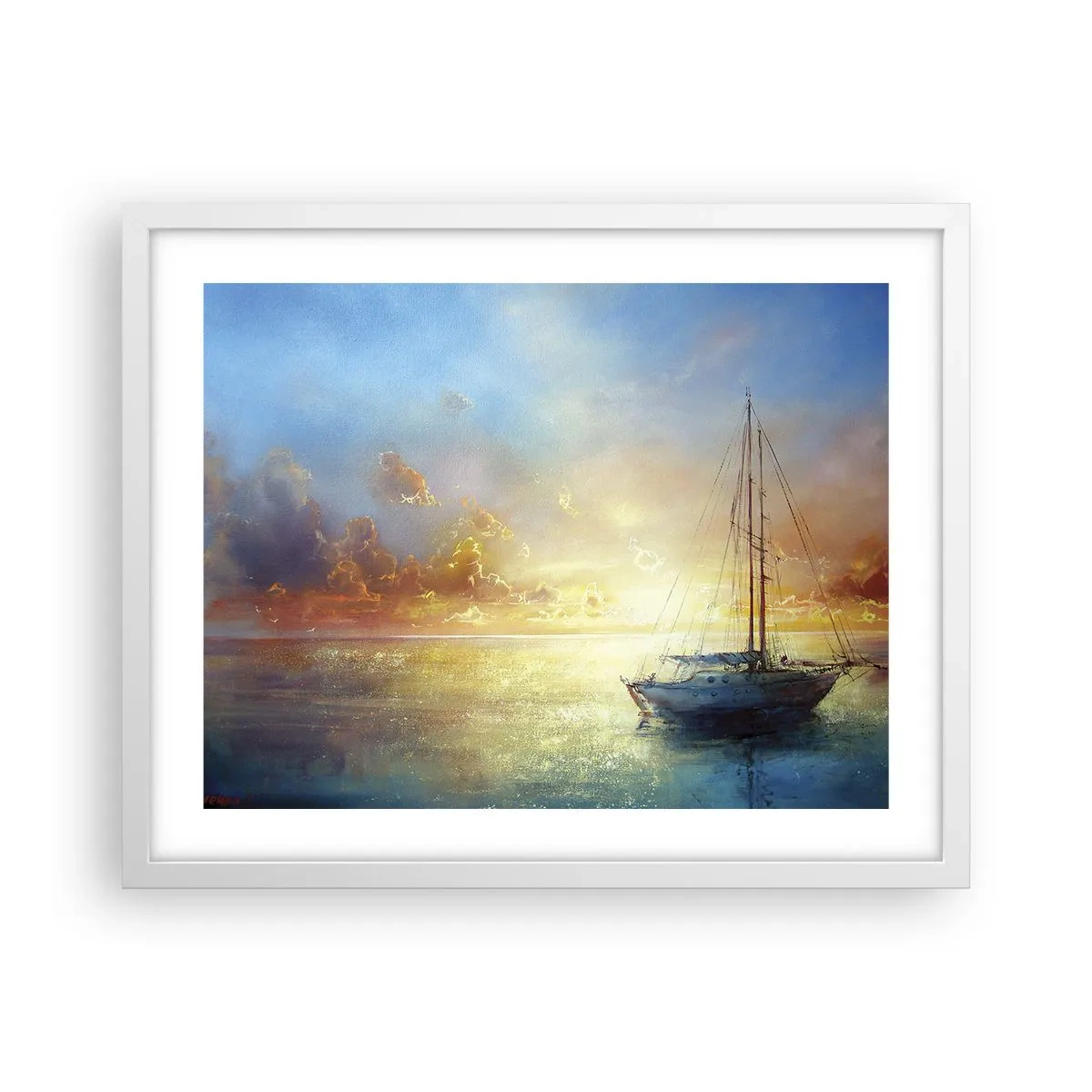 Poszter fekete keretben - Egy arany öbölben - 50x40 cm