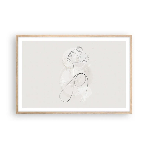 Poszter világos tölgy keretben - A szépség spirálja - 91x61 cm
