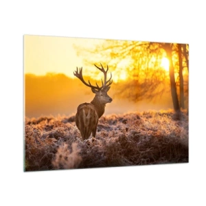 Üveg kép - Az őszi erdő királya - 100x70 cm