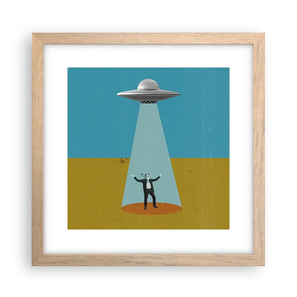 Poszter világos tölgy keretben - Közeli találkozás - 30x30 cm