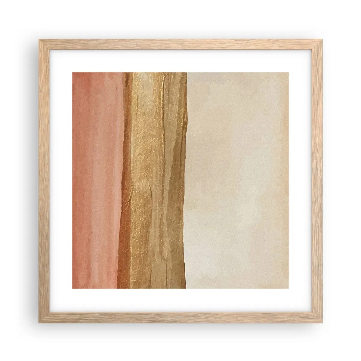 Poszter világos tölgy keretben - Függőleges kompozíció - 40x40 cm