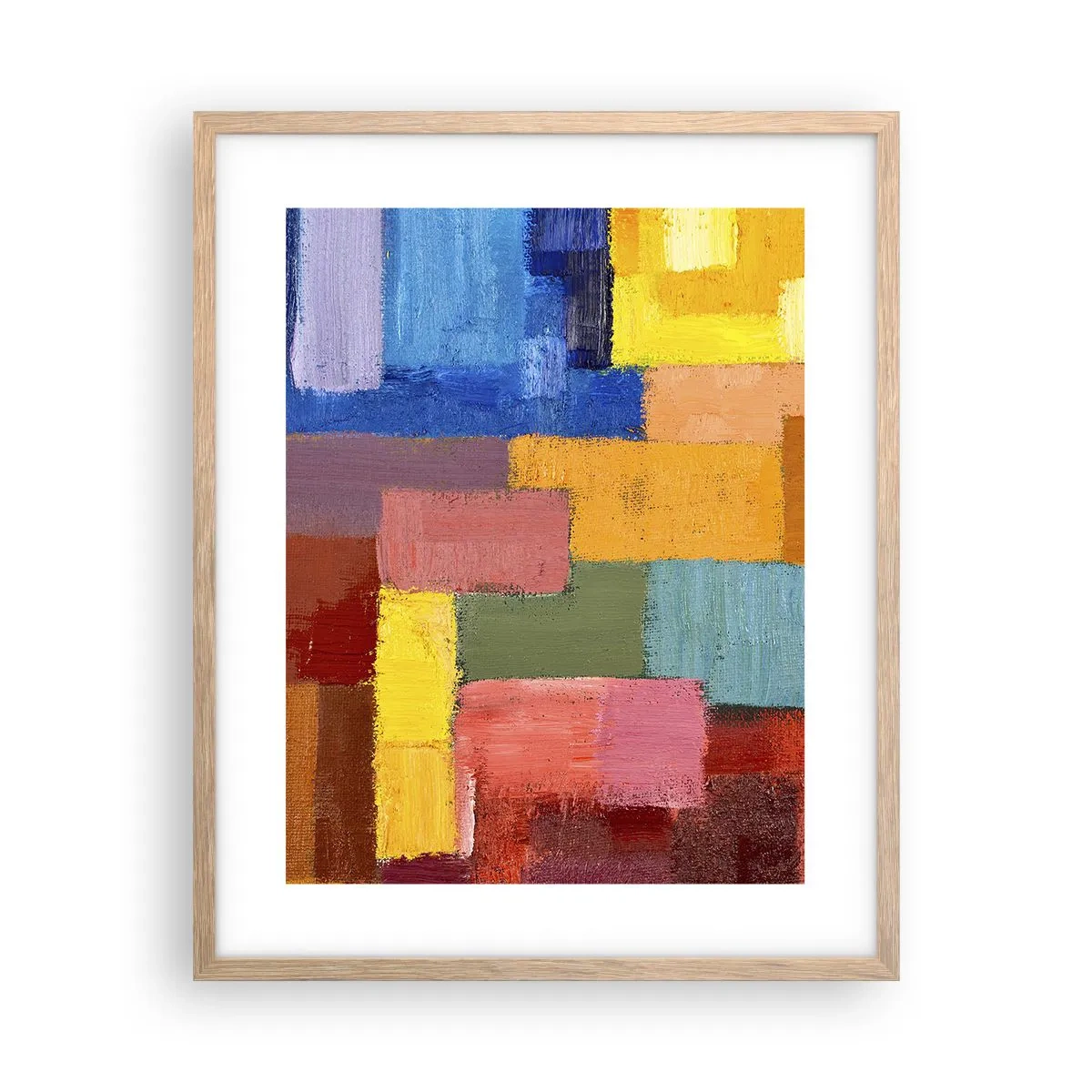 Poszter világos tölgy keretben - Mindegyik más, mindegyik színes - 40x50 cm