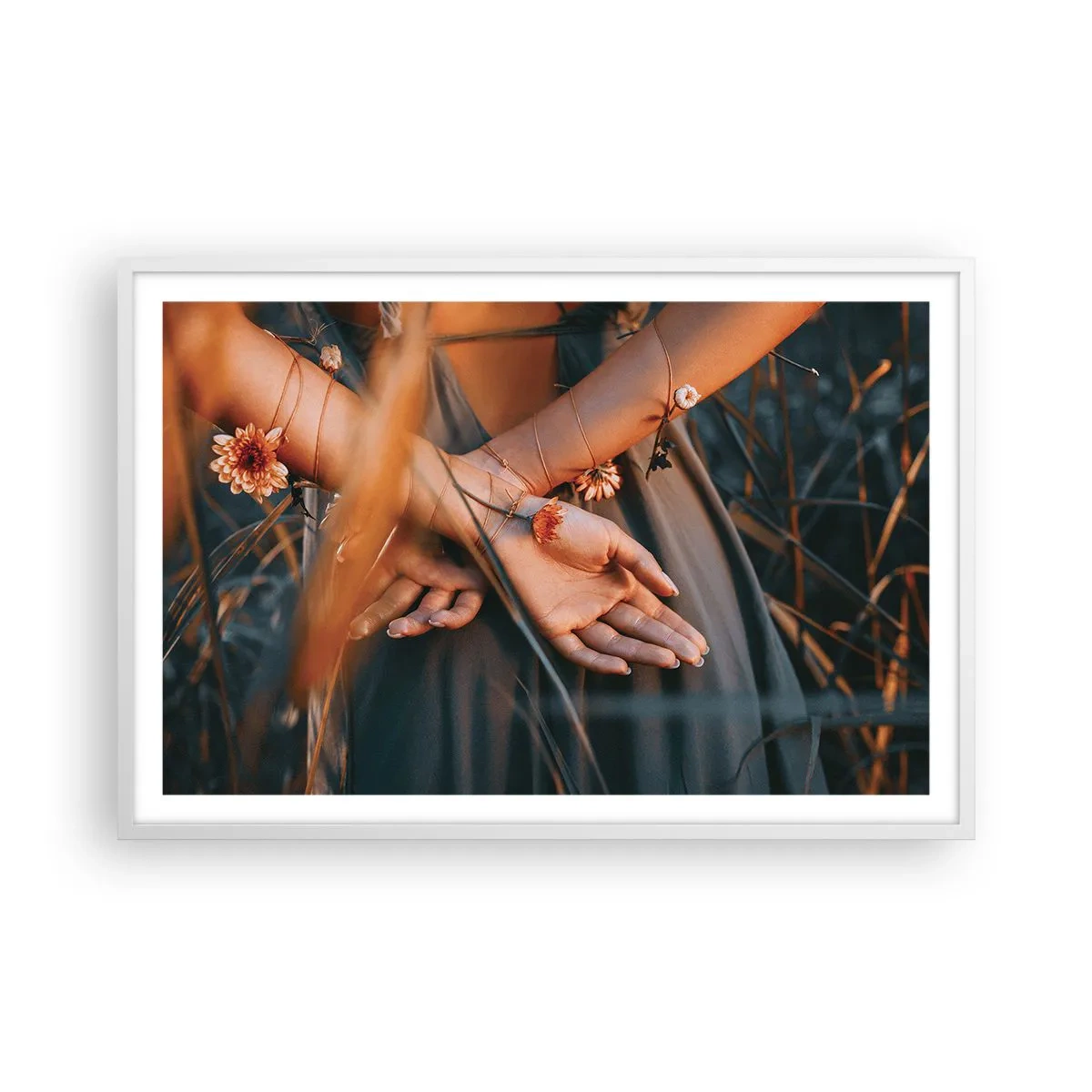 Poszter fekete keretben - Kapcsolatban a természettel - 91x61 cm