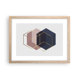 Poszter világos tölgy keretben - Az egyszerűség ereje - 40x30 cm