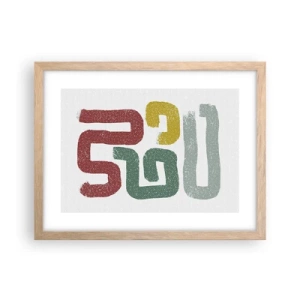 Poszter világos tölgy keretben - Egy ismeretlen nyelven - 40x30 cm