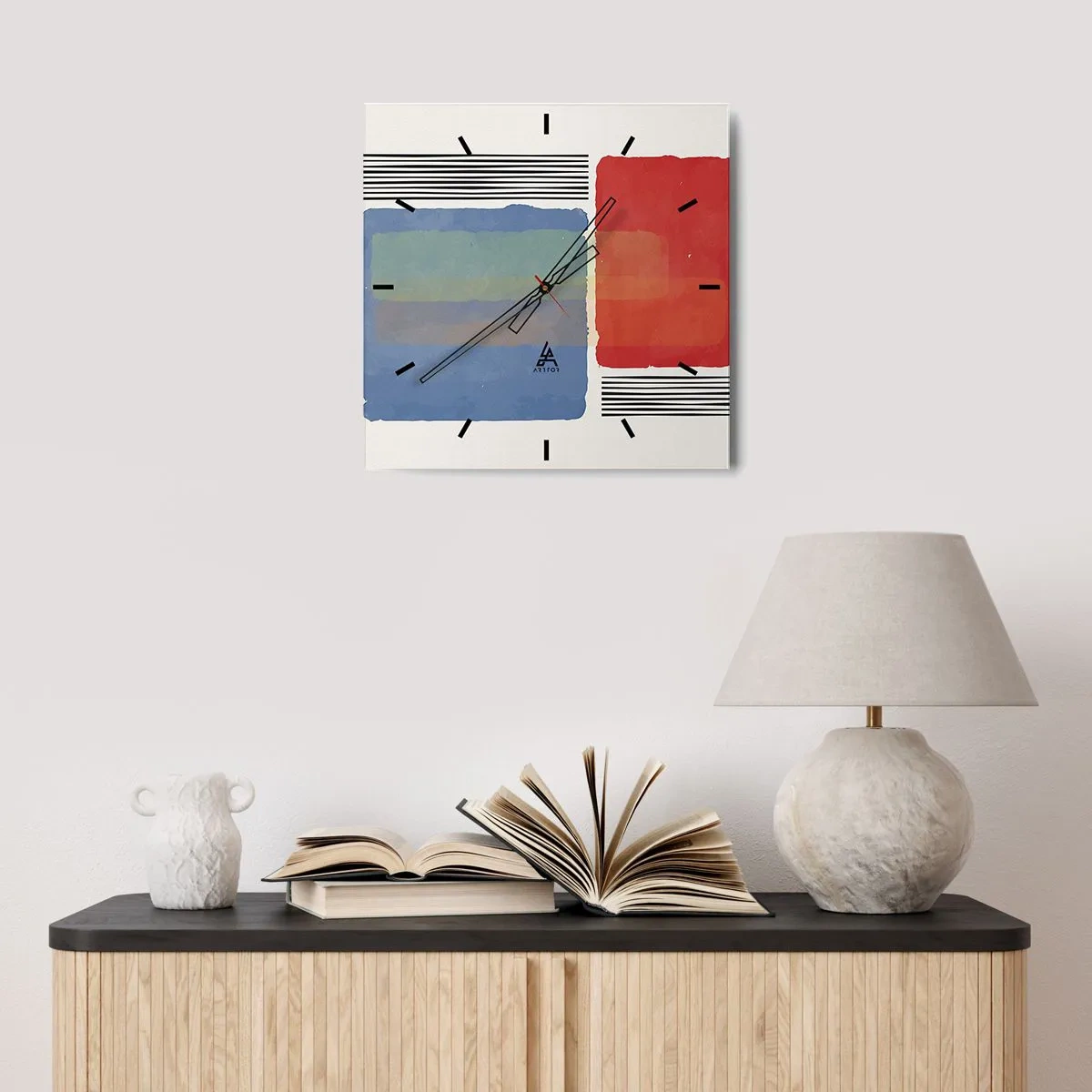 Falióra, Óra - A geometria szelleme és betűje - 30x30 cm