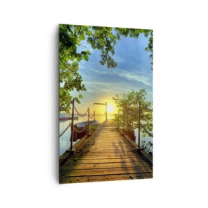 Vászonkép - Naplemente a víz felett - 80x120 cm