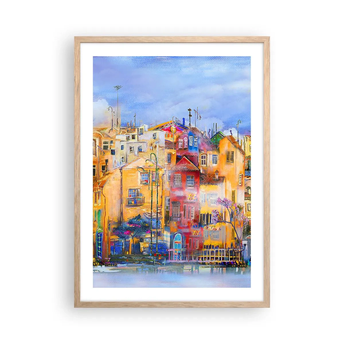 Poszter világos tölgy keretben - Együtt vagyunk - 50x70 cm