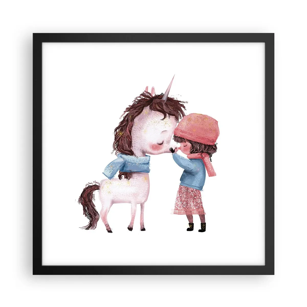 Poszter fehér keretben - Téli mese - 40x40 cm