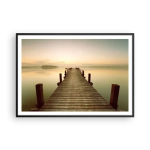 Poszter fehér keretben - Hajnal előtt, hajnal, fény - 100x70 cm