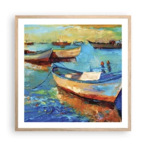 Poszter világos tölgy keretben - A déli öbölben - 60x60 cm