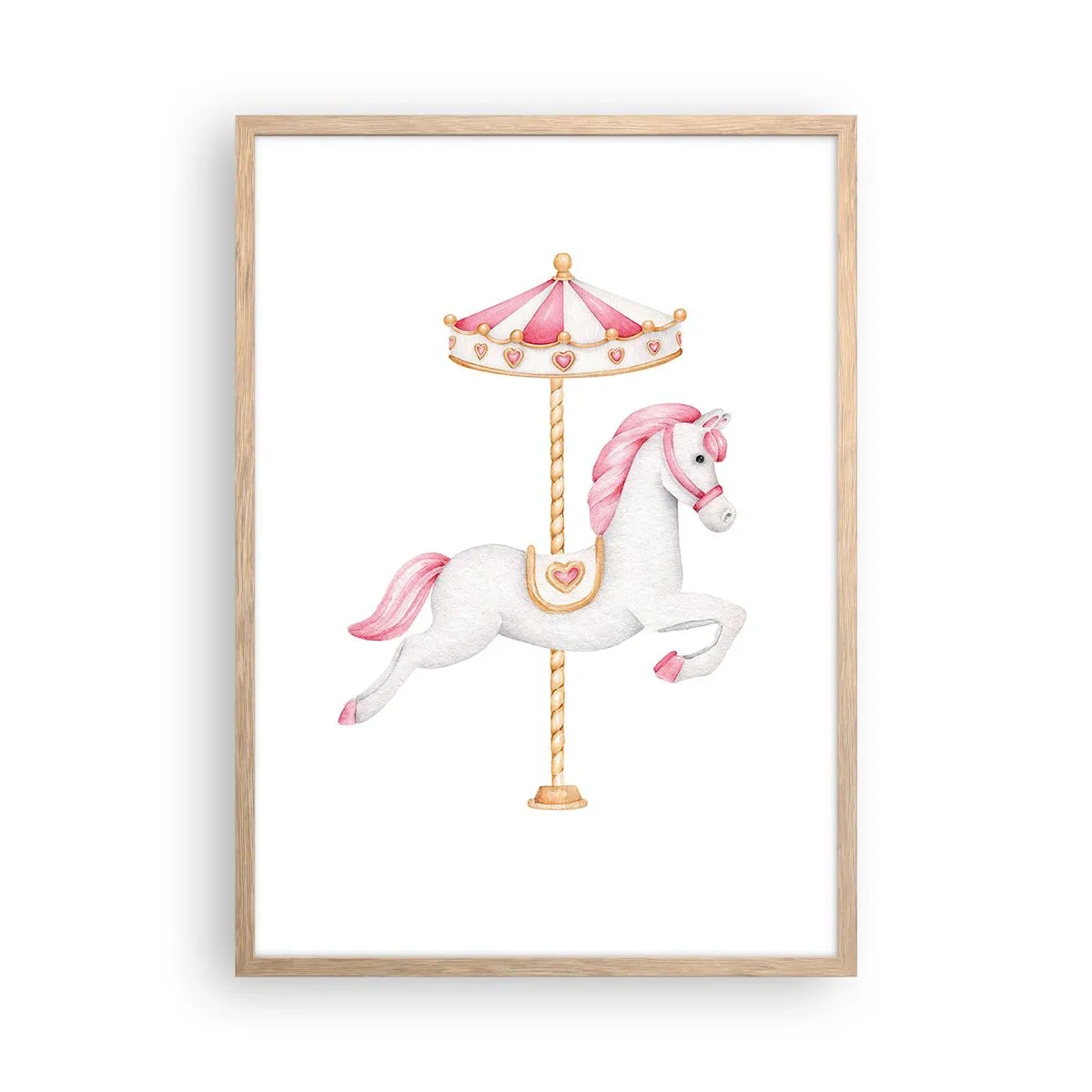 Poszter világos tölgy keretben - Elindult egy patával - 50x70 cm