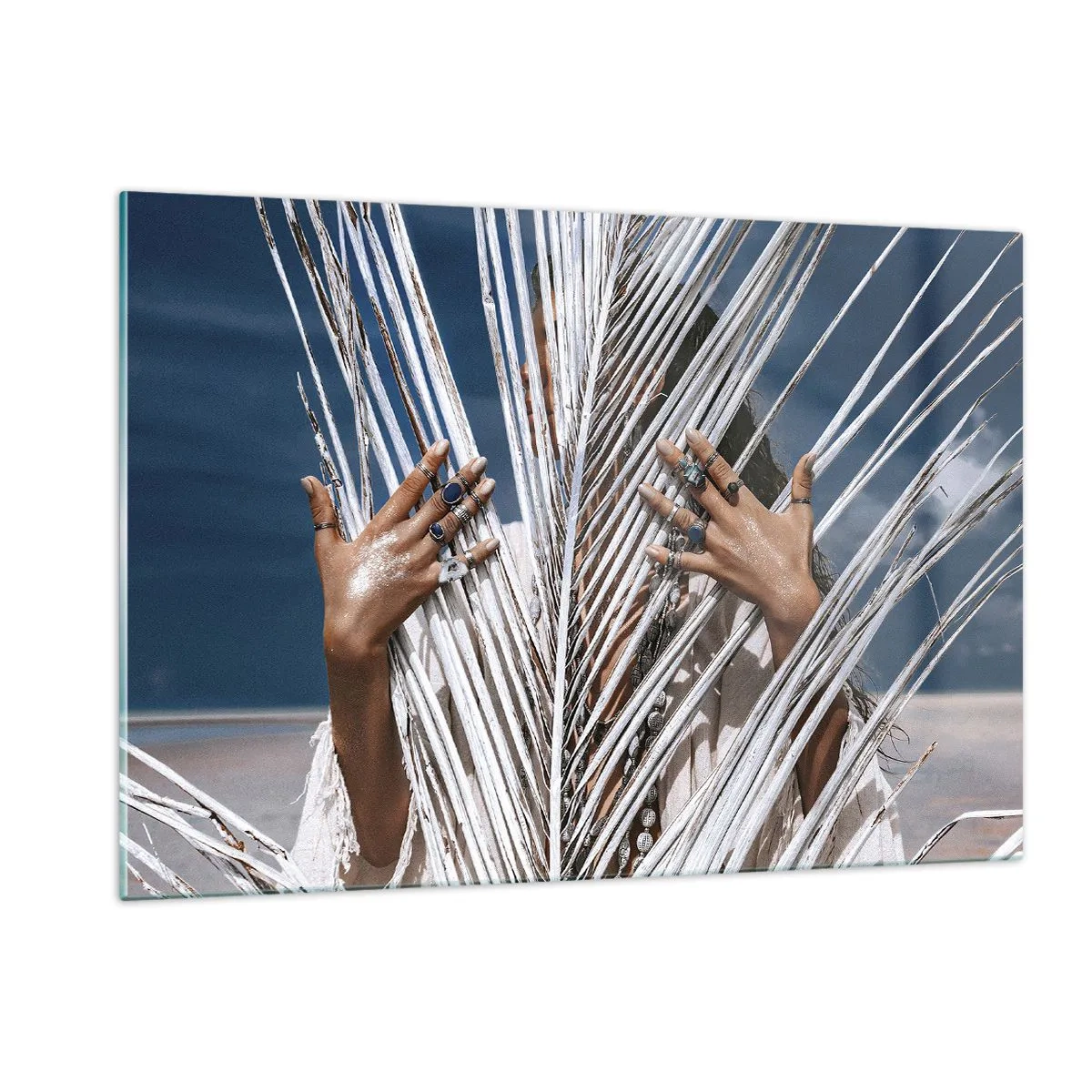 Üveg kép - Sámán asszonya? - 120x80 cm